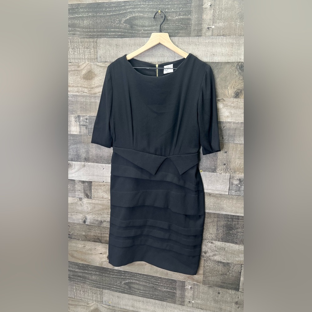 The Fold London Elegant Black Pencil Dress